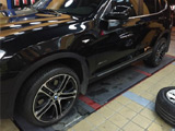 2013款20i黑色宝马X3改装20寸轮毂倍耐力轮胎改后感受