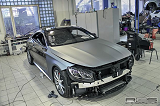 奔驰S63 AMG改装外观亚光灰贴膜