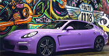 紫色的忧郁 保时捷panamera优雅造型