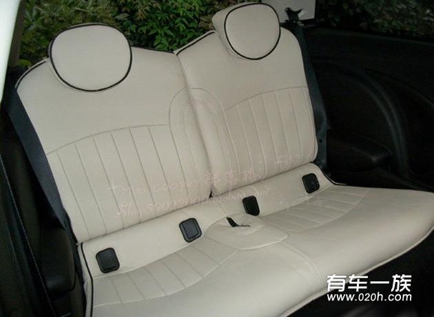 2013款胡椒白mini one改装黑线运动版座位套