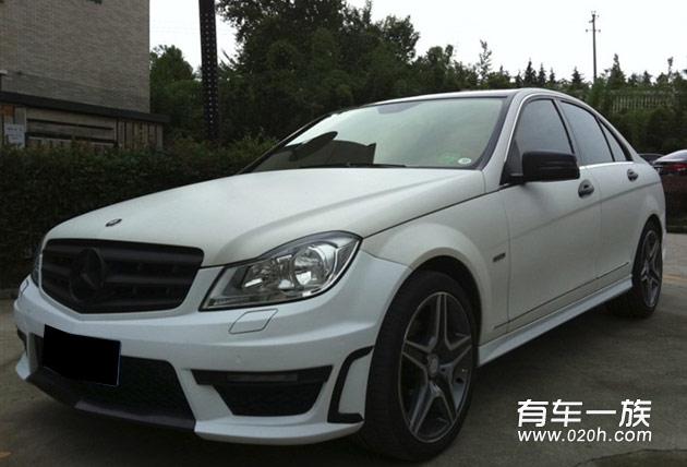 奔驰C200改装AMG包围_18寸轮毂_四出排气 