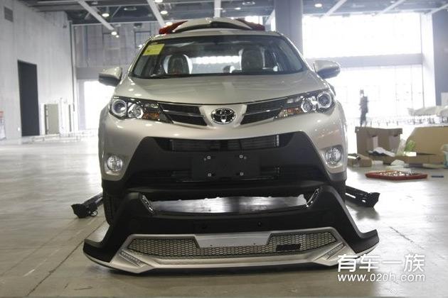 丰田新RAV4改装前后杠踏板外观装饰作业