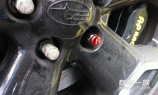 斯巴鲁XV改装前轮AP刹车 解决刹车前段偏软问题