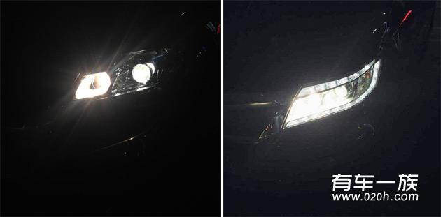 黑色本田凌派改装奥迪A6L拆车海拉5透镜 灯光升级作业