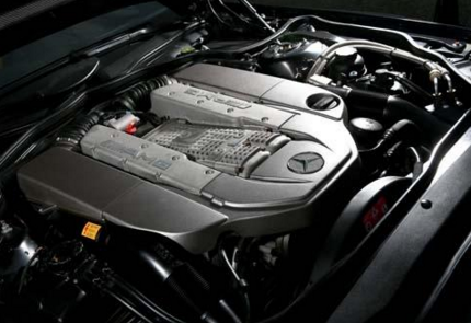 奔驰SL5.5 AMG改装碳纤引擎轮圈