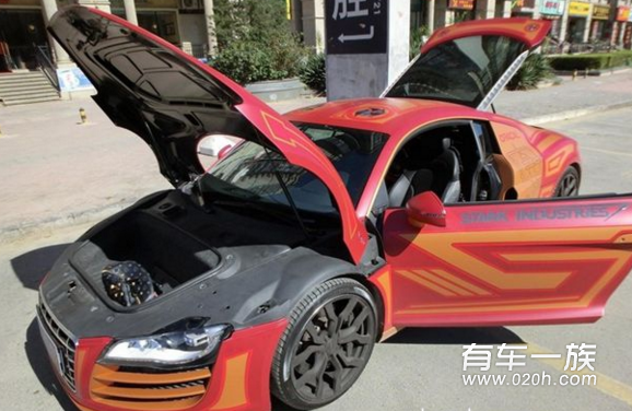 奥迪R8涂装钢铁侠车身外观