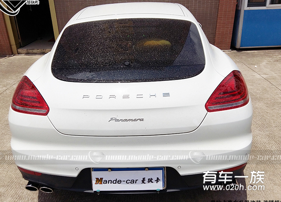 新保时捷Panamera 3.0T升级四出排气尾喉 卡钳喷色