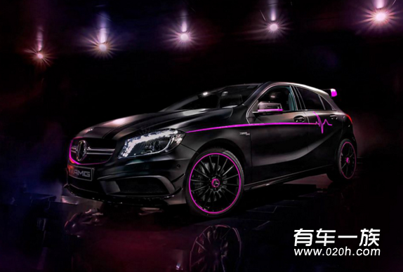 魅惑紫红 改装奔驰A45 AMG Erika