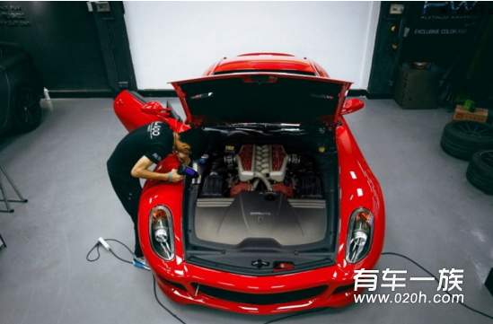 法拉利599改装贴膜“闪亮透明膜”案例