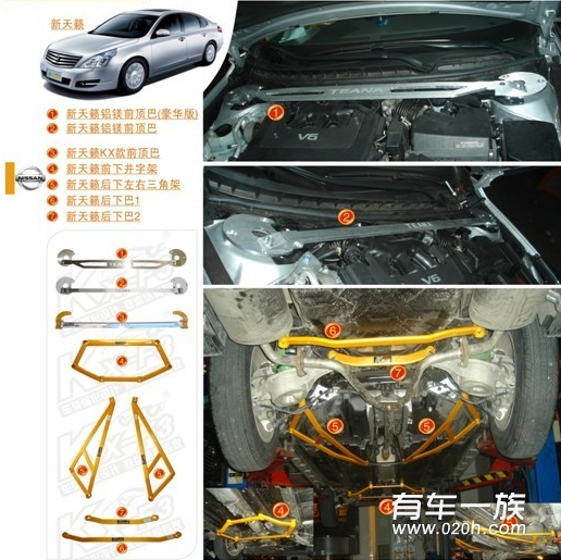 日产天籁加装KF3车身强化套件性能更强