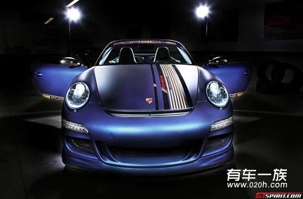 蓝金配色 轻度改装保时捷911 Cabriolet