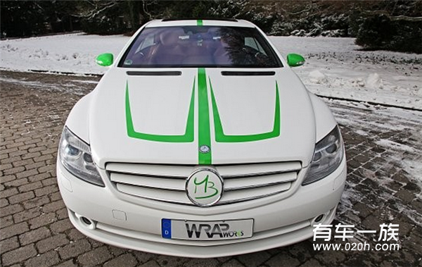 WrapWorks改装奔驰CL500 沉稳变成小清新