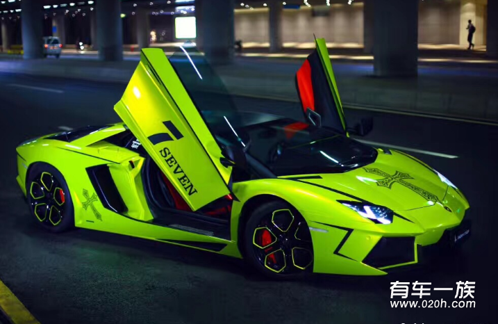 兰博基尼LP700超帅改装车 外观个性拉花