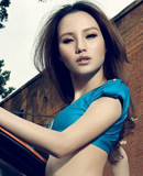 橙色酷车 美女车模