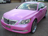 国外雷克萨斯LX460外观改装装饰全车改粉色